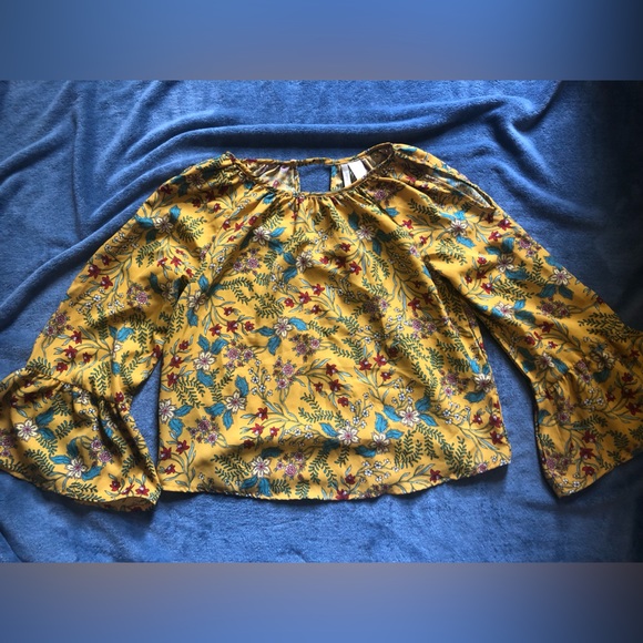 Yellow Floral Blouse - Picture 1 of 5